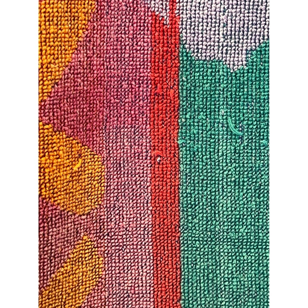 Vintage 90s Retro Summer Sun & Fun Animal Tribal Print Beach Towel 55x26 y2k - Picture 4 of 9